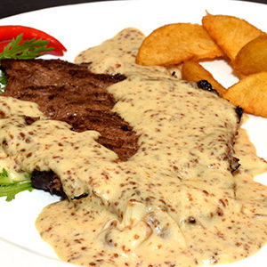 Steak with Pepper Sauce