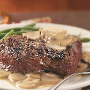 Steak with Mushroom Sauce
