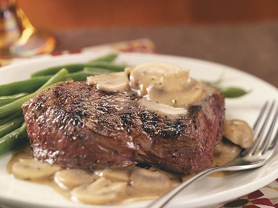 Steak with Mushroom Sauce